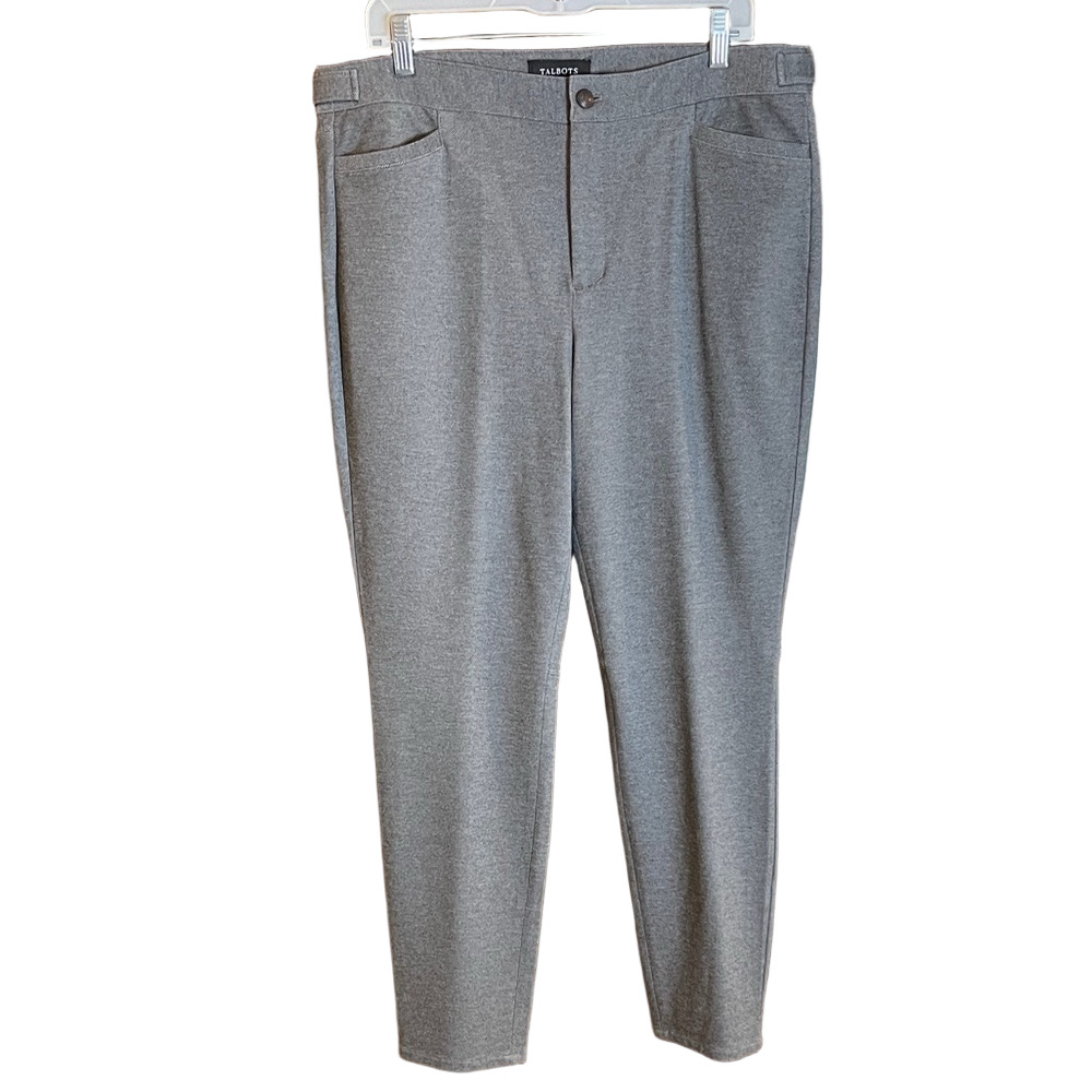 Talbots Light Gray Tailored Ponte Trousers